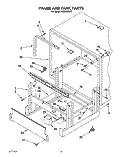 FRAME AND TANK Diagram and Parts List for KUDB23HY1  KitchenAid Dishwasher
