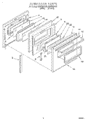 OVEN DOOR, LITERATURE Diagram and Parts List for RS6755XYW7  Whirlpool Range