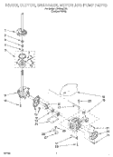 BRAKE, CLUTCH, GEARCASE, MOTOR AND PUMP Diagram and Parts List for LSW9245EQ1  Whirlpool Washer