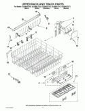 UPPER RACK AND TRACK PARTS Diagram and Parts List for GU2800XTVS3  Whirlpool Dishwasher