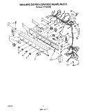 WASHER/DRYER CONTROL PANEL Diagram and Parts List for LT7100XVN0  Whirlpool Washer Dryer Combo