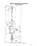 BRAKE AND DRIVE TUBE Diagram and Parts List for LA5430XPW3  Whirlpool Washer