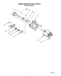 PUMP AND MOTOR Diagram and Parts List for WU3006X2  Roper Dishwasher
