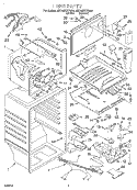 LINER Diagram and Parts List for 8ET19DKXFN00  Whirlpool Refrigerator