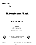 SECTION Diagram and Parts List for KEYE900TPL0  KitchenAid Dryer