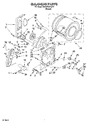 BULKHEAD Diagram and Parts List for 7MLGR3624JT2  Whirlpool Dryer
