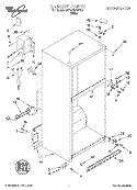CABINET Diagram and Parts List for 3ET18TMXEW00  Whirlpool Refrigerator