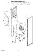 FREEZER DOOR PARTS Diagram and Parts List for GS5SHAXTL01  Whirlpool Refrigerator