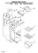 FREEZER LINER PARTS Diagram and Parts List for ED2JHAXTL01  Whirlpool Refrigerator