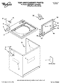 TOP AND CABINET PARTS Diagram and Parts List for LSN2000PG3  Whirlpool Washer