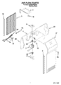 AIR FLOW PARTS Diagram and Parts List for KSRB22FRBX02  KitchenAid Refrigerator