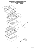 REFRIGERATOR SHELF PARTS Diagram and Parts List for CS25AFXKQ03  Crosley Refrigerator