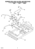 BURNER BOX, GAS VALVES, AND SWITCHES, OPTIONAL PARTS Diagram and Parts List for KGCC505HBT04  KitchenAid Cooktop
