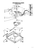 MACHINE BASE Diagram and Parts List for AL4132VL1  Whirlpool Washer