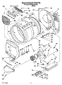 BULKHEAD PARTS, OPTIONAL PARTS (NOT INCLUDED) Diagram and Parts List for 8TCEM2760KQ0  Whirlpool Dryer