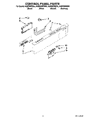 CONTROL PANEL PARTS Diagram and Parts List for KUDP02SRWH4  KitchenAid Dishwasher