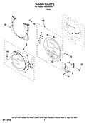 DOOR PARTS, OPTIONAL PARTS (NOT INCLUDED) Diagram and Parts List for MED9800TK0  Maytag Dryer