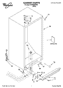CABINET PARTS Diagram and Parts List for EV201NXMQ05  Whirlpool Freezer