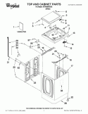 TOP AND CABINET PARTS Diagram and Parts List for WTW5640XW2  Whirlpool Washer