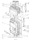 DOOR Diagram and Parts List for ET14MNXMWR1  Whirlpool Refrigerator