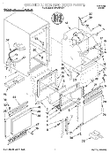 CABINET LINER AND DOOR, LITERATURE Diagram and Parts List for KUIS185EWH1  KitchenAid Ice Maker