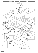 EVAPORATOR ICE CUTTER GRID AND WATER PARTS Diagram and Parts List for KUIA15NLHS4  KitchenAid Ice Maker
