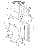 DOOR PARTS Diagram and Parts List for ET8CHKXKT04  Whirlpool Refrigerator