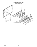BACKGUARD, LITERATURE Diagram and Parts List for SF365BEWN3  Whirlpool Range