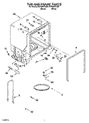 Part Location Diagram of 8268395 Whirlpool Pump Sump Gasket