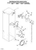 REFRIGERATOR LINER Diagram and Parts List for KSSS48QKT00  KitchenAid Refrigerator