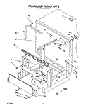 FRAME AND TANK Diagram and Parts List for KUDI22HT1  KitchenAid Dishwasher