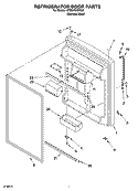 REFRIGERATOR DOOR PARTS Diagram and Parts List for GT2SHMXMS02  Whirlpool Refrigerator