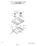 MAIN TOP Diagram and Parts List for F9208W0  Roper Range