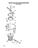 HEATER,PUMP AND LOWER SPRAYARM Diagram and Parts List for DU8900XT1  Whirlpool Dishwasher