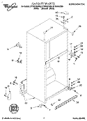 CABINET Diagram and Parts List for ET19DKXDN03  Whirlpool Refrigerator