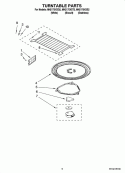 TURNTABLE PARTS Diagram and Parts List for MH2175XSS2  Whirlpool Microwave