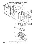 AUXILIARY OVEN AND DOOR, LIT/OPTIONAL Diagram and Parts List for RF4900XLW0  Whirlpool Range