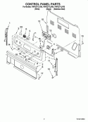 CONTROL PANEL PARTS Diagram and Parts List for YWFE371LVS0  Whirlpool Range