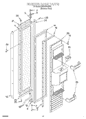FREEZER DOOR Diagram and Parts List for KSSS42QHX00  KitchenAid Refrigerator