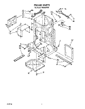 FRAME Diagram and Parts List for TU8100XTP3  Whirlpool Trash Compactor