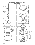 AGITATOR, BASKET AND TUB Diagram and Parts List for 6LA6300XYW0  Whirlpool Washer