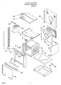 OVEN Diagram and Parts List for RS675PXEB0  Whirlpool Range