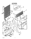 UNIT Diagram and Parts List for RT14CKXVW11  Roper Refrigerator