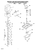 MOTOR AND ICE CONTAINER Diagram and Parts List for KSRU25FKBT03  KitchenAid Refrigerator