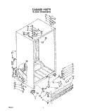 CABINET Diagram and Parts List for ED25SMXRWR0  Whirlpool Refrigerator
