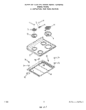 MAIN Diagram and Parts List for F5007W0  Roper Range