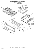 OVEN & BROILER PARTS Diagram and Parts List for SF3020SKQ3  Whirlpool Range