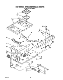 COOKTOP AND MANIFOLD, LIT/OPTIONAL Diagram and Parts List for SF3100ERW6  Whirlpool Range