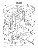 TUB , LITERATURE AND OPTIONAL Diagram and Parts List for DU9700XR2  Whirlpool Dishwasher