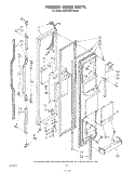 FREEZER DOOR Diagram and Parts List for KSRF26DTPL00  KitchenAid Refrigerator